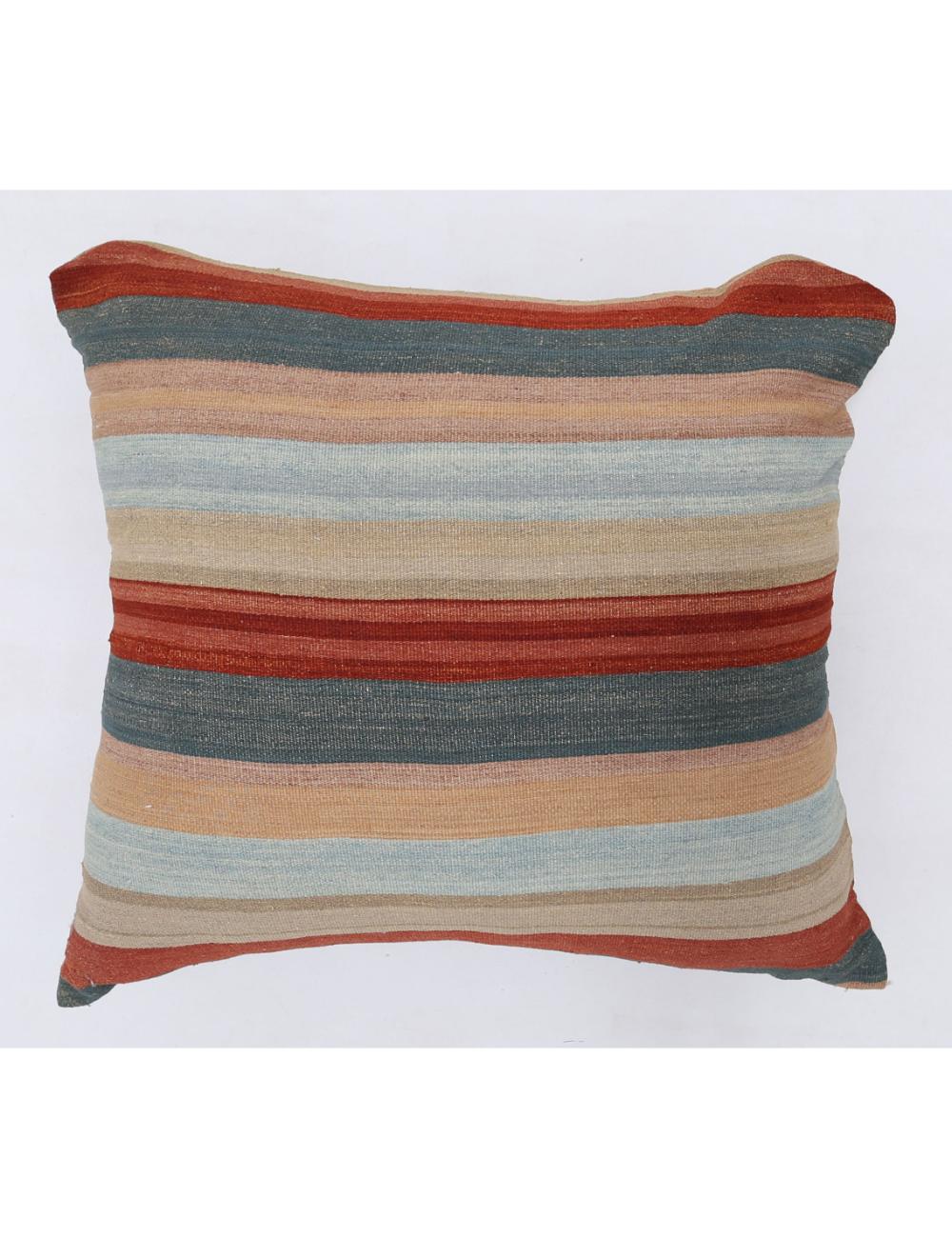 Hand Woven Modern Stripe Wool Pillow - 3&#39;0&#39;&#39; x 3&#39;0&#39;&#39;
