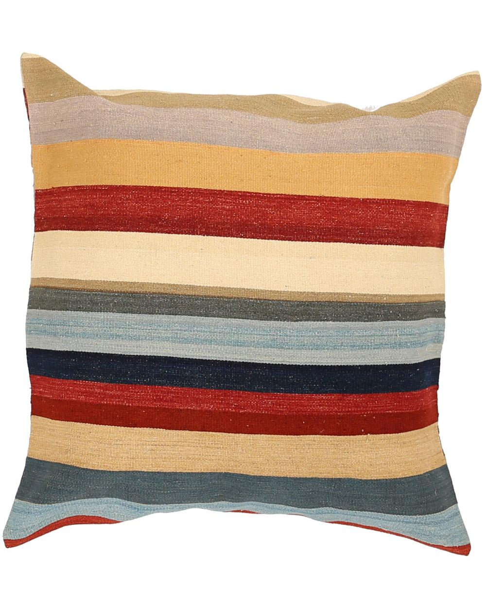 Hand Woven Modern Stripe Wool Pillow - 3'0'' x 3'0''