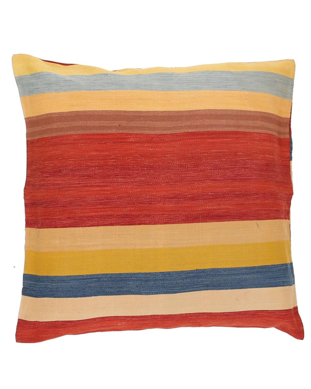 Hand Woven Modern Stripe Wool Pillow - 3'0'' x 3'0''