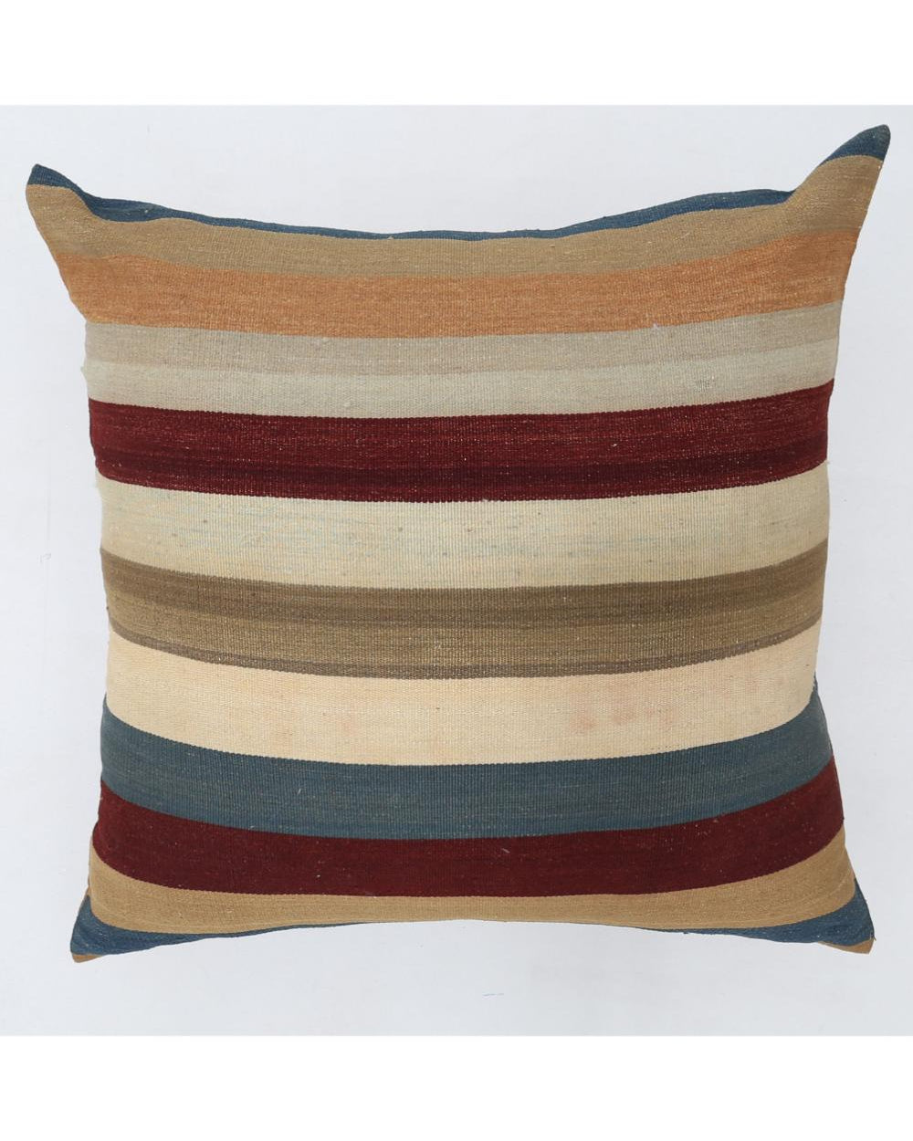 Hand Woven Modern Stripe Wool Pillow - 3'0'' x 3'0''