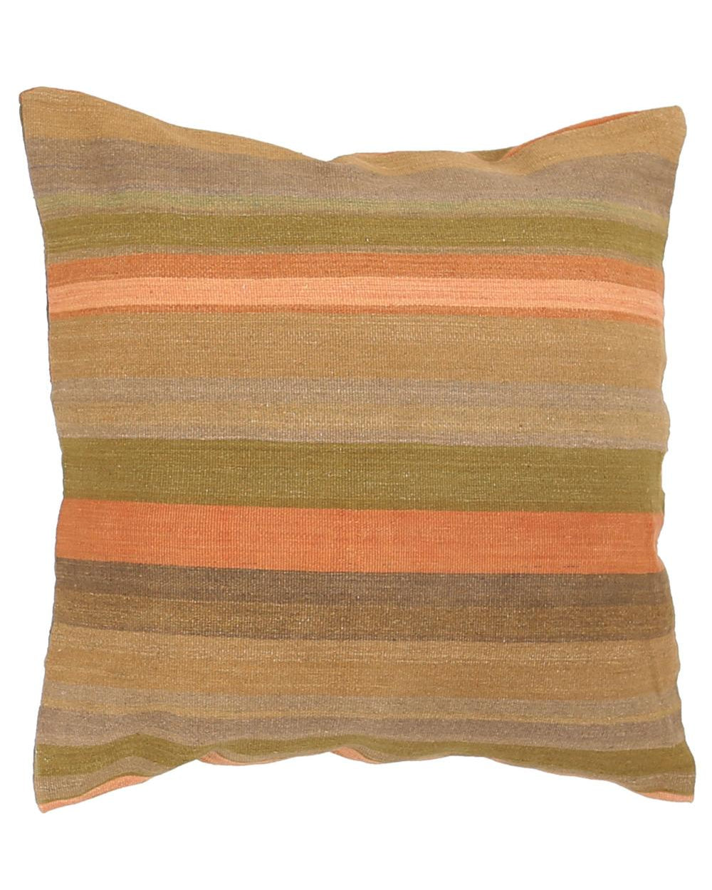 Hand Woven Modern Stripe Wool Pillow - 3'0'' x 3'0''