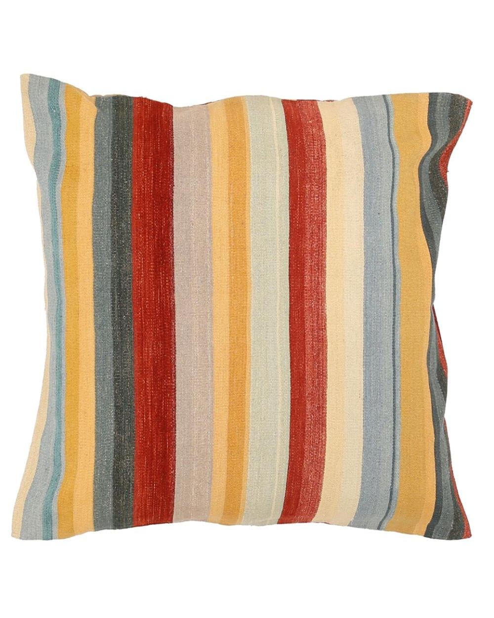 Hand Woven Modern Stripe Wool Pillow - 3'0'' x 3'0''