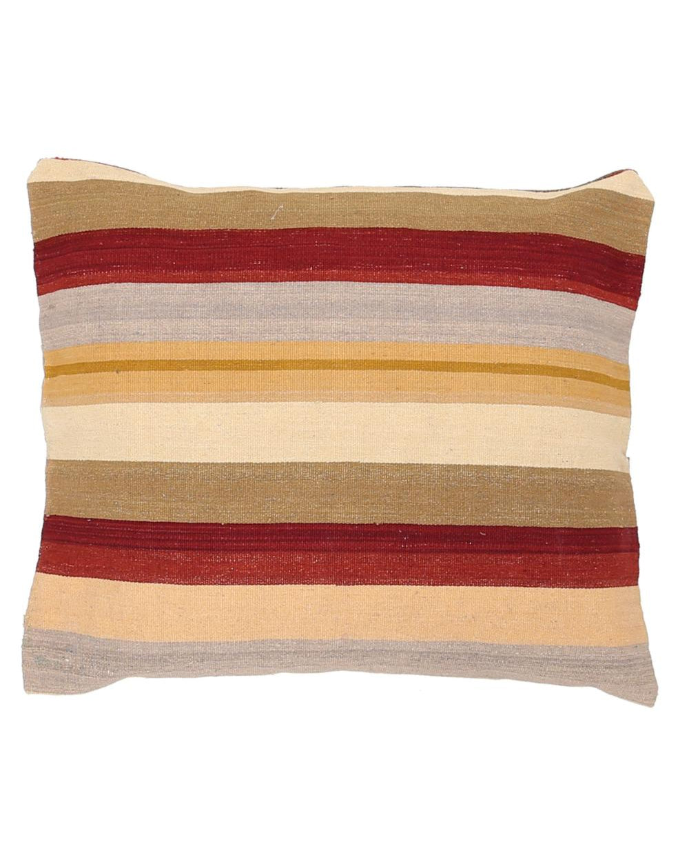Hand Woven Modern Stripe Wool Pillow - 3'0'' x 3'0''
