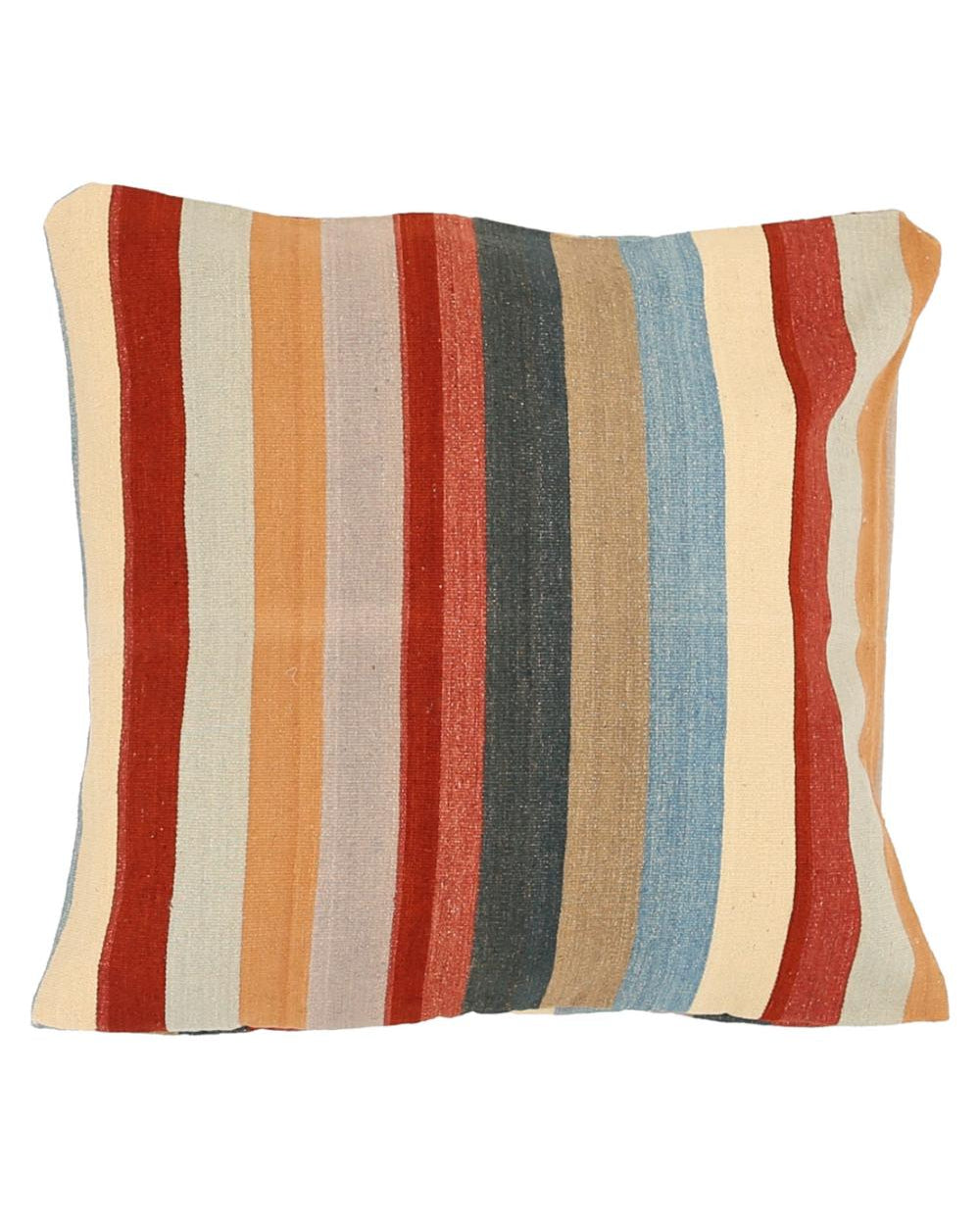 Hand Woven Modern Stripe Wool Pillow - 3'0'' x 3'0''