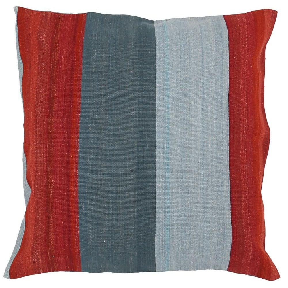 Hand Woven Modern Stripe Wool Pillow - 3'0'' x 3'0''