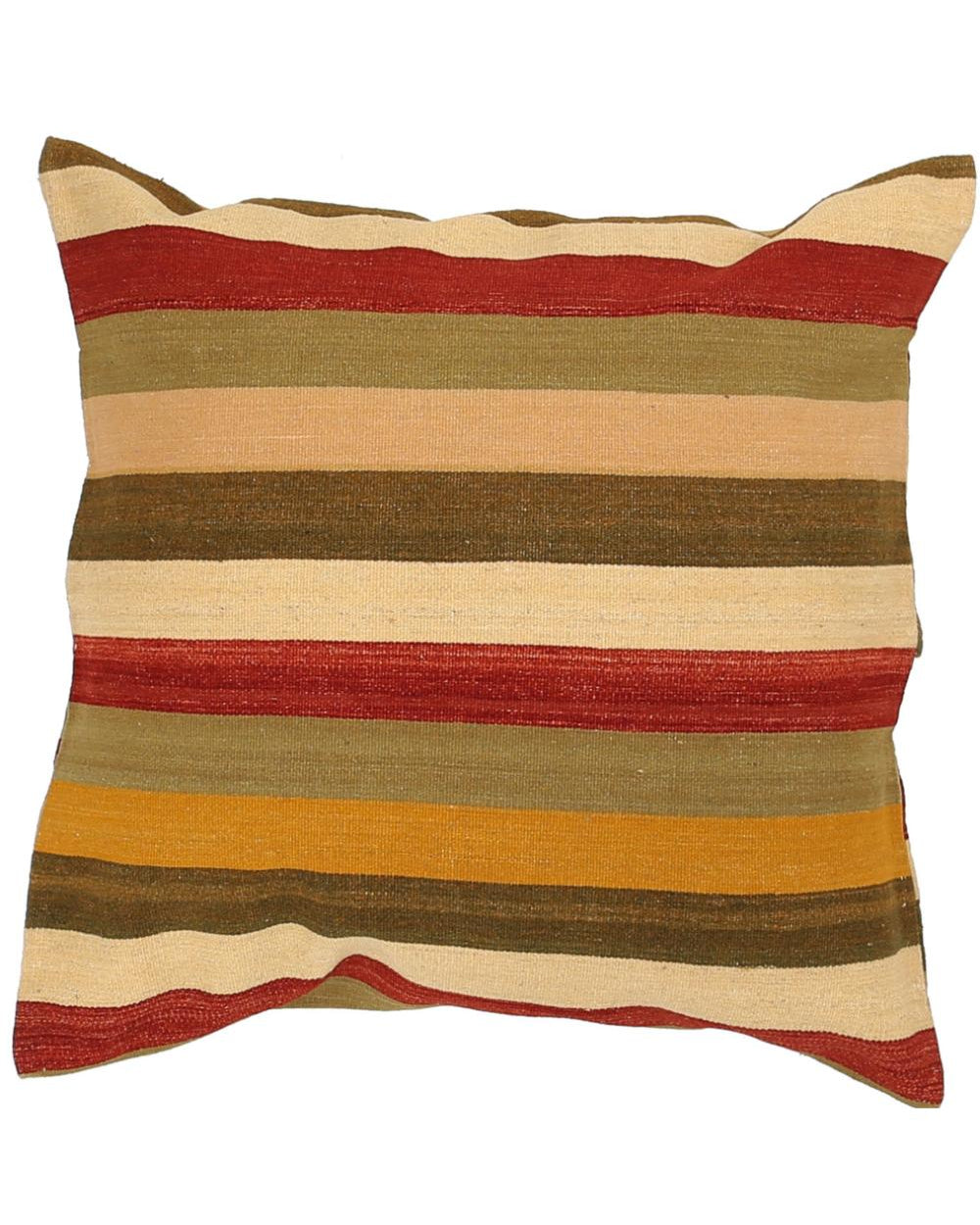 Hand Woven Modern Stripe Wool Pillow - 3'0'' x 3'0''