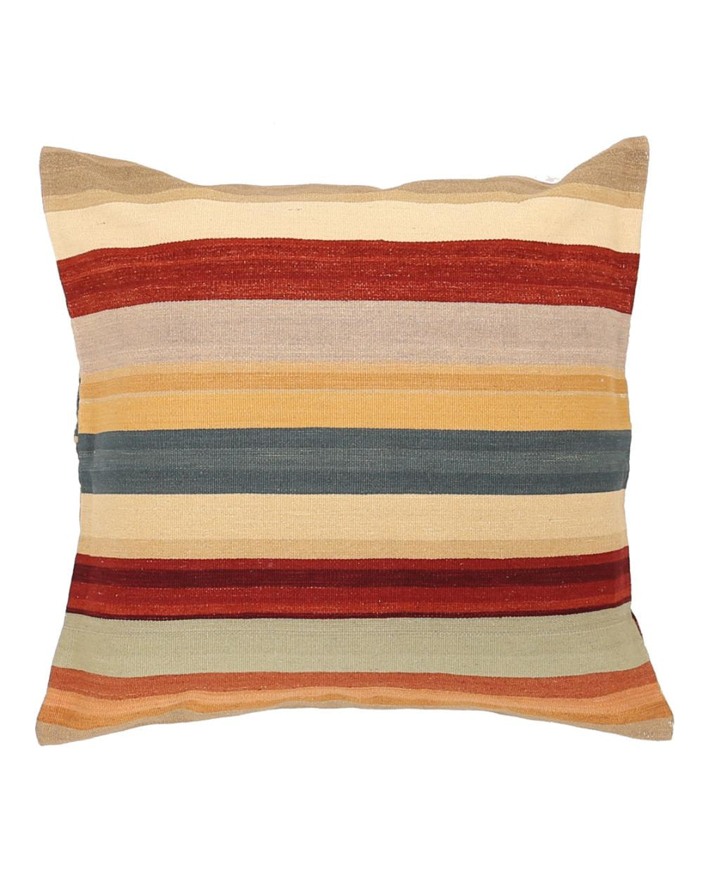 Hand Woven Modern Stripe Wool Pillow - 3'0'' x 3'0''