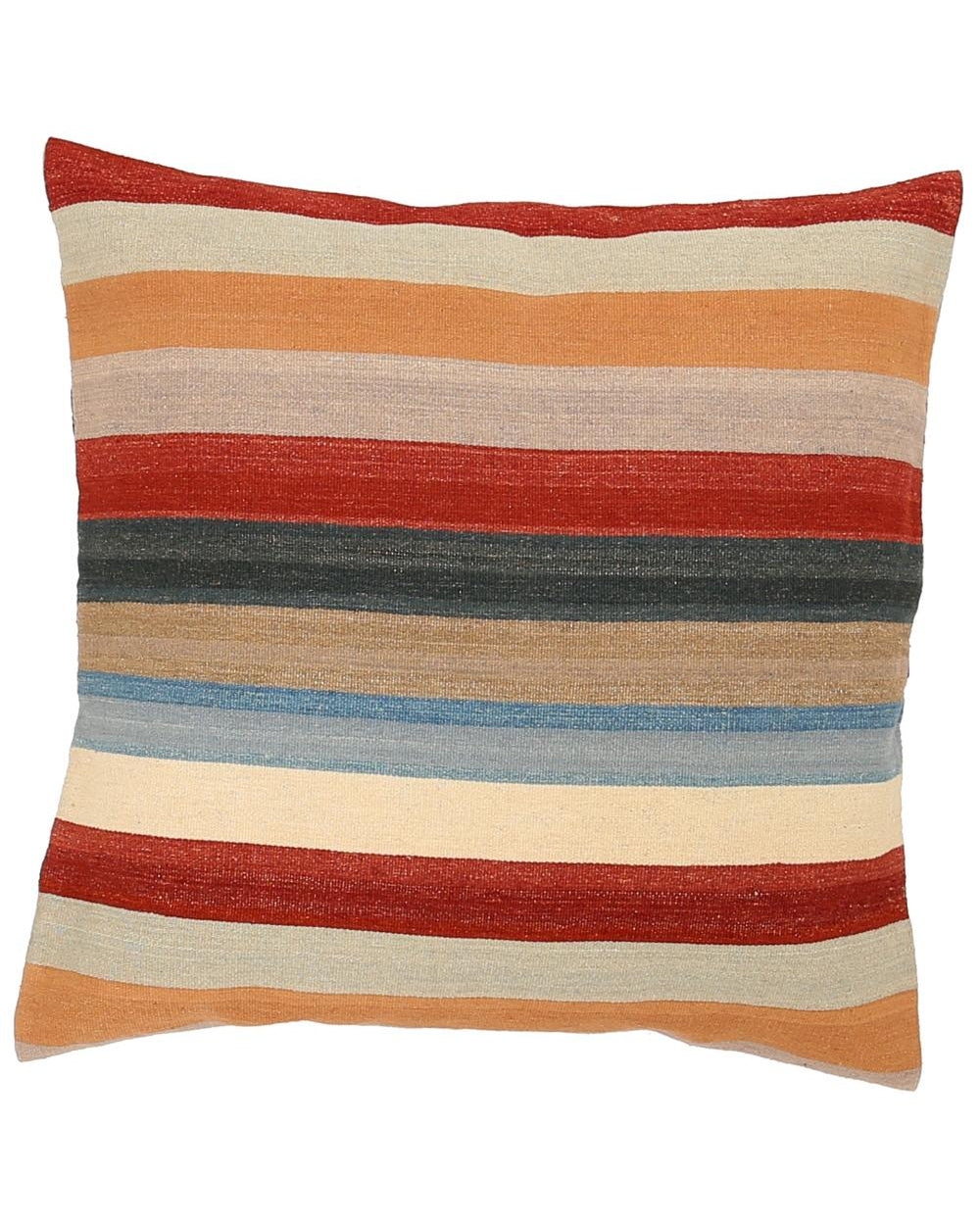 Hand Woven Modern Stripe Wool Pillow - 3'0'' x 3'0''