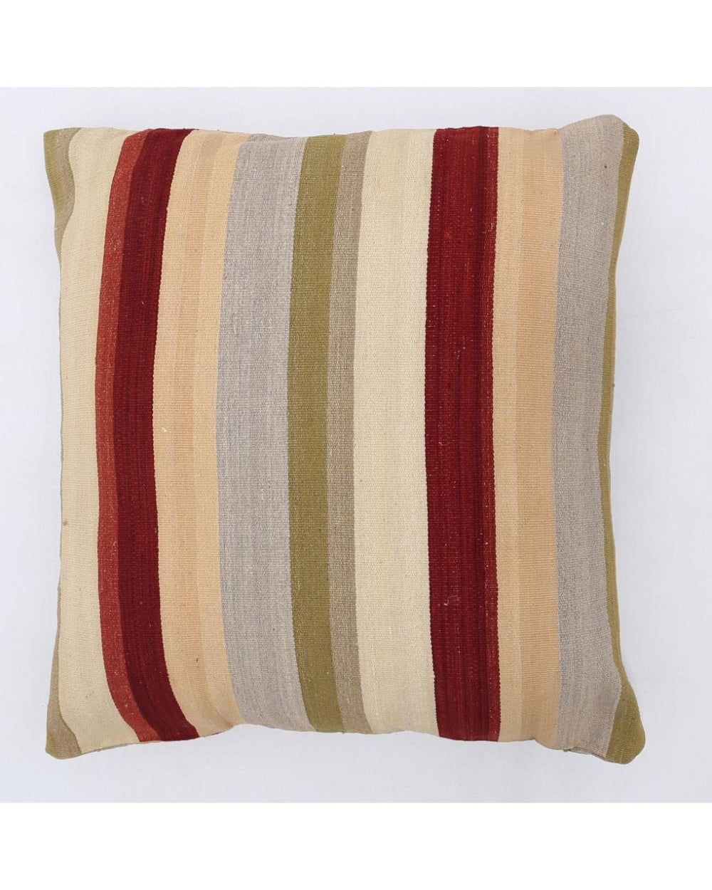 Hand Woven Modern Stripe Wool Pillow - 3'0'' x 3'0''