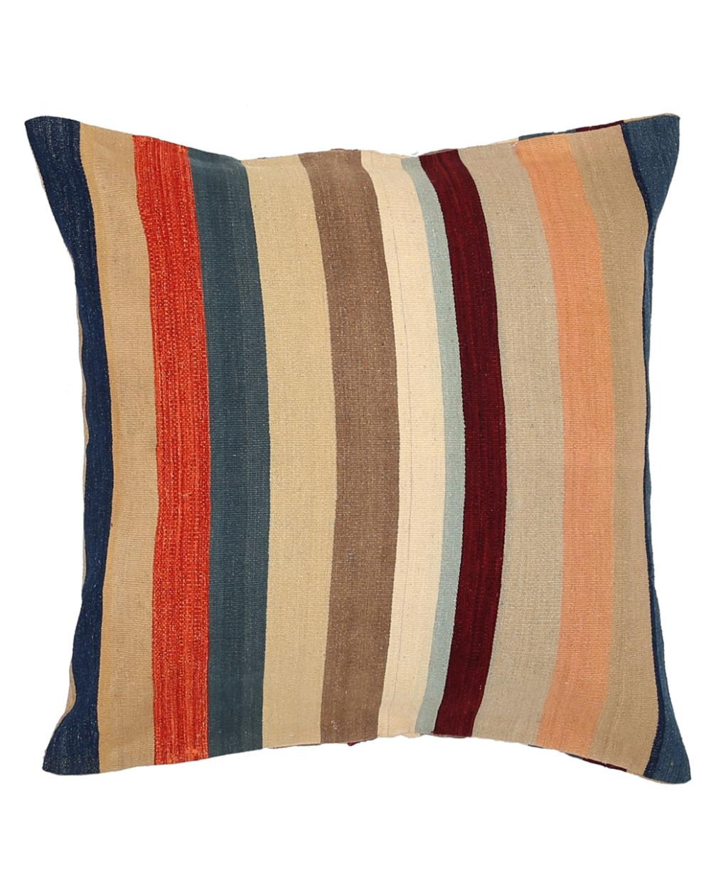 Hand Woven Modern Stripe Wool Pillow - 3'0'' x 3'0''