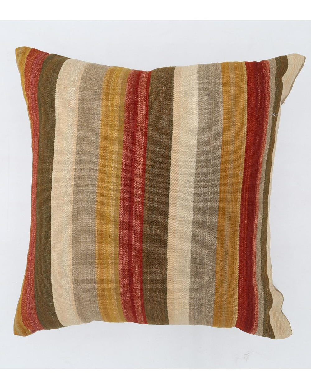 Hand Woven Modern Stripe Wool Pillow - 3'0'' x 3'0''