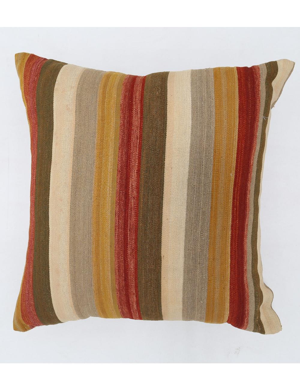 Hand Woven Modern Stripe Wool Pillow - 3'0'' x 3'0'' Arteverk Arteverk Rugs