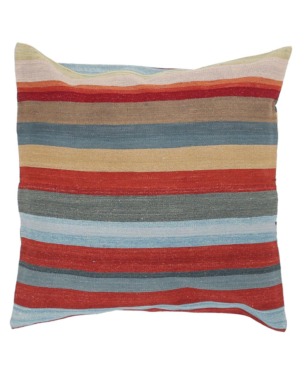 Hand Woven Modern Stripe Wool Pillow - 3'0'' x 3'0''