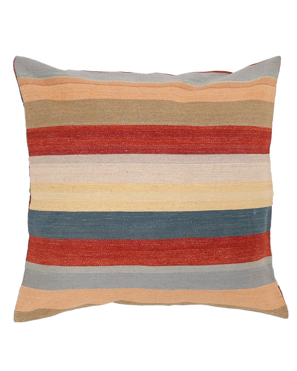Hand Woven Modern Stripe Wool Pillow - 3'0'' x 3'0''