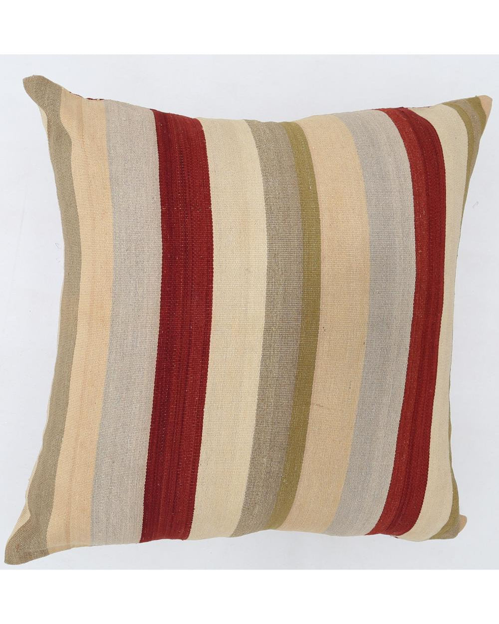 Hand Woven Modern Stripe Wool Pillow - 3'0'' x 3'0''