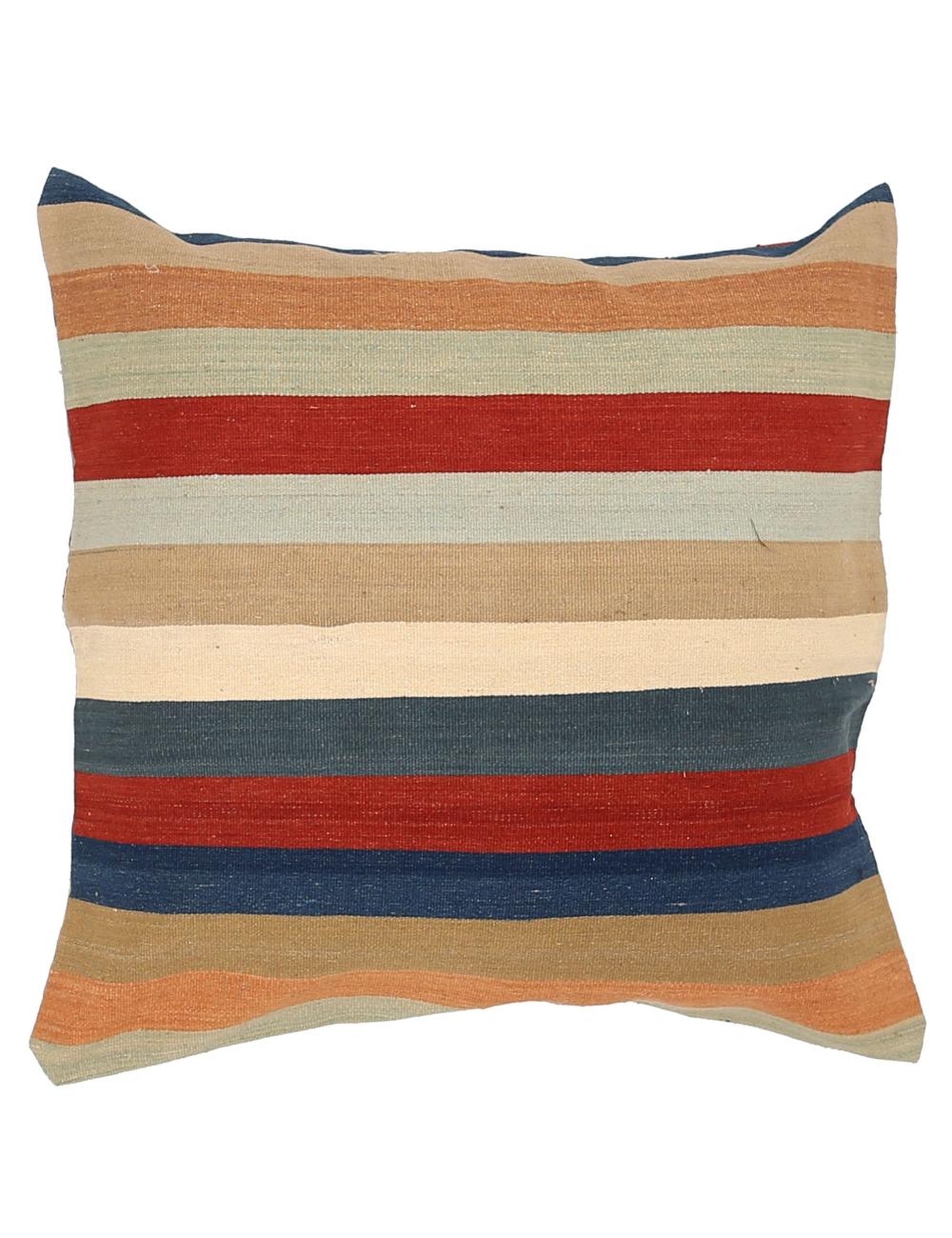 Hand Woven Modern Stripe Wool Pillow - 3&#39;0&#39;&#39; x 3&#39;0&#39;&#39; Arteverk Arteverk Rugs
