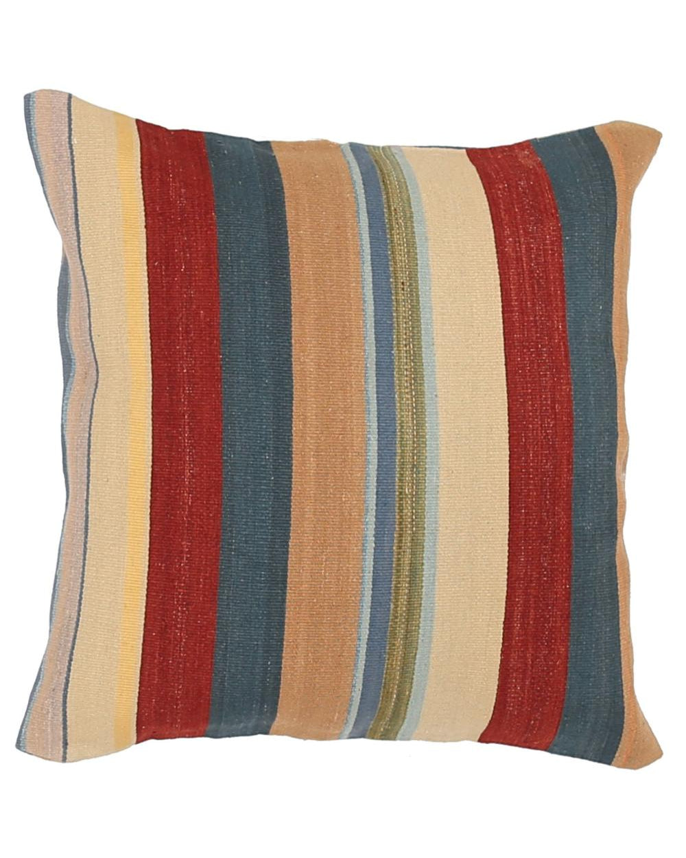 Hand Woven Modern Stripe Wool Pillow - 2'5'' x 2'5''
