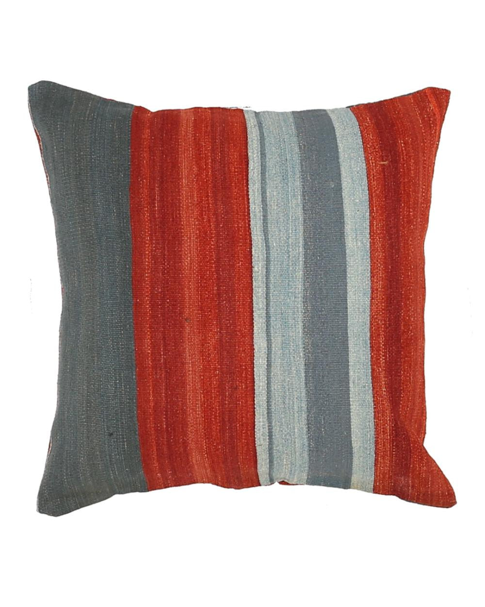 Hand Woven Modern Stripe Wool Pillow - 2'5'' x 2'5''