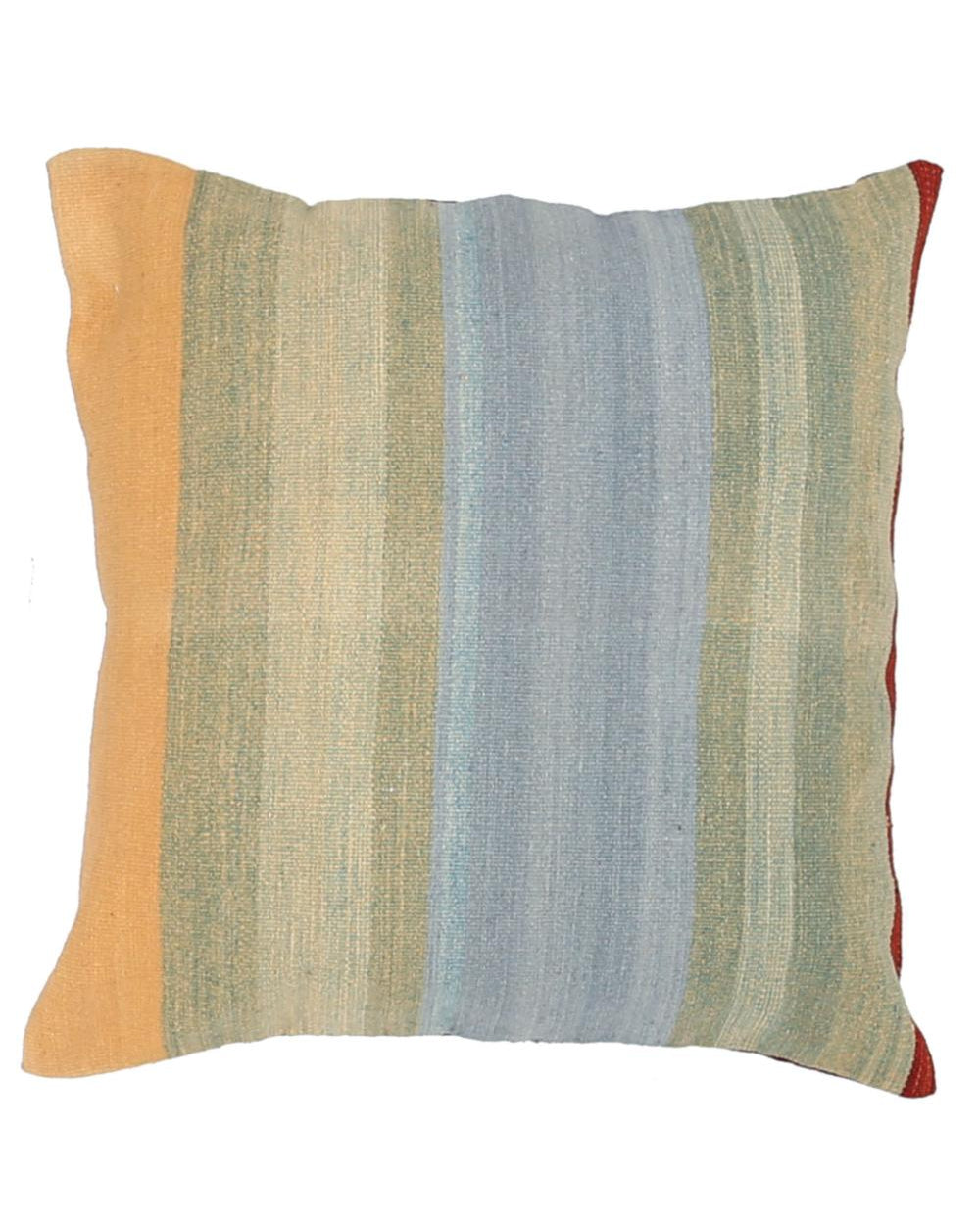 Hand Woven Modern Stripe Wool Pillow - 2'5'' x 2'5''