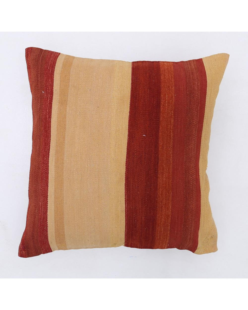 Hand Woven Modern Stripe Wool Pillow - 2'5'' x 2'5''