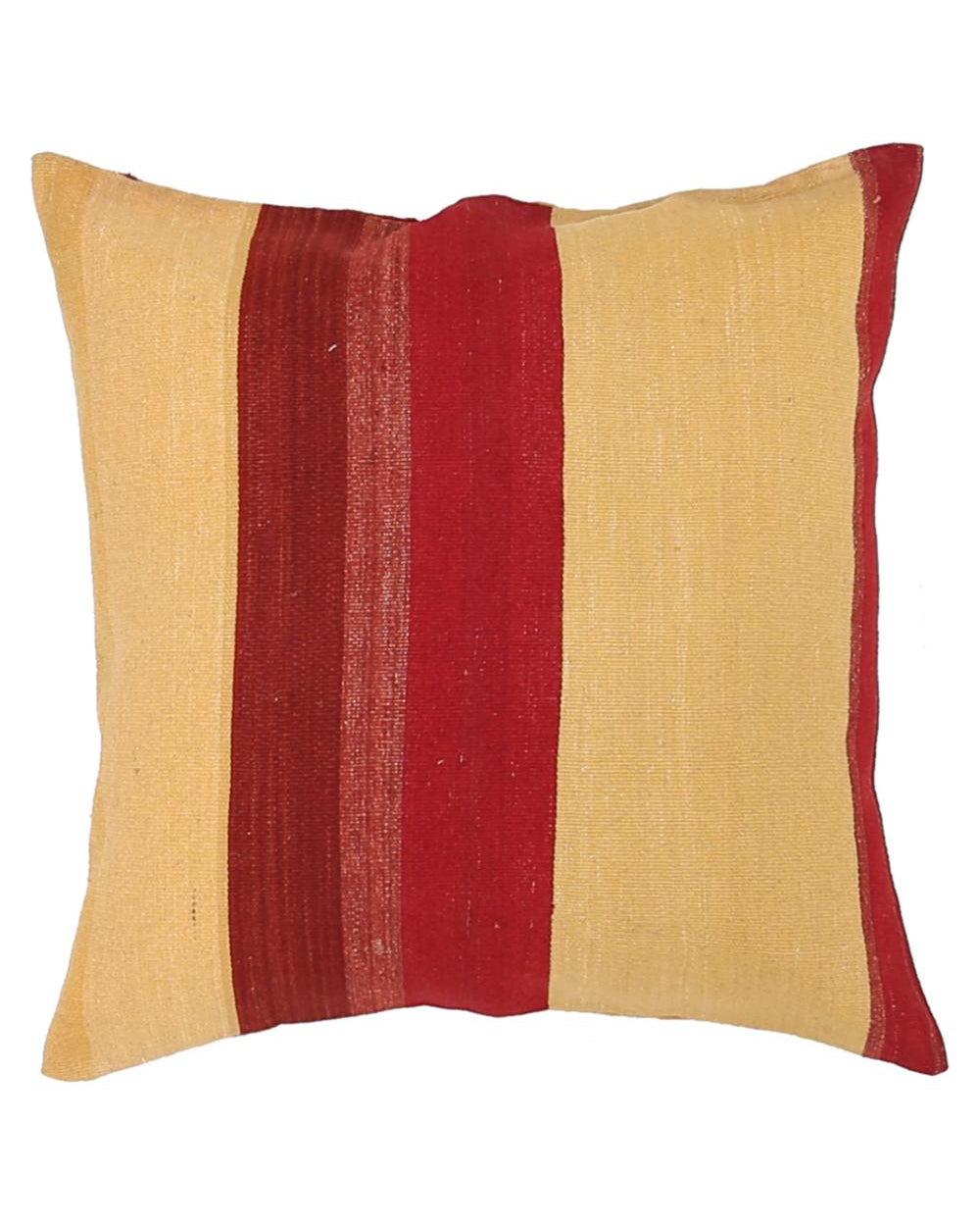 Hand Woven Modern Stripe Wool Pillow - 2'5'' x 2'5''