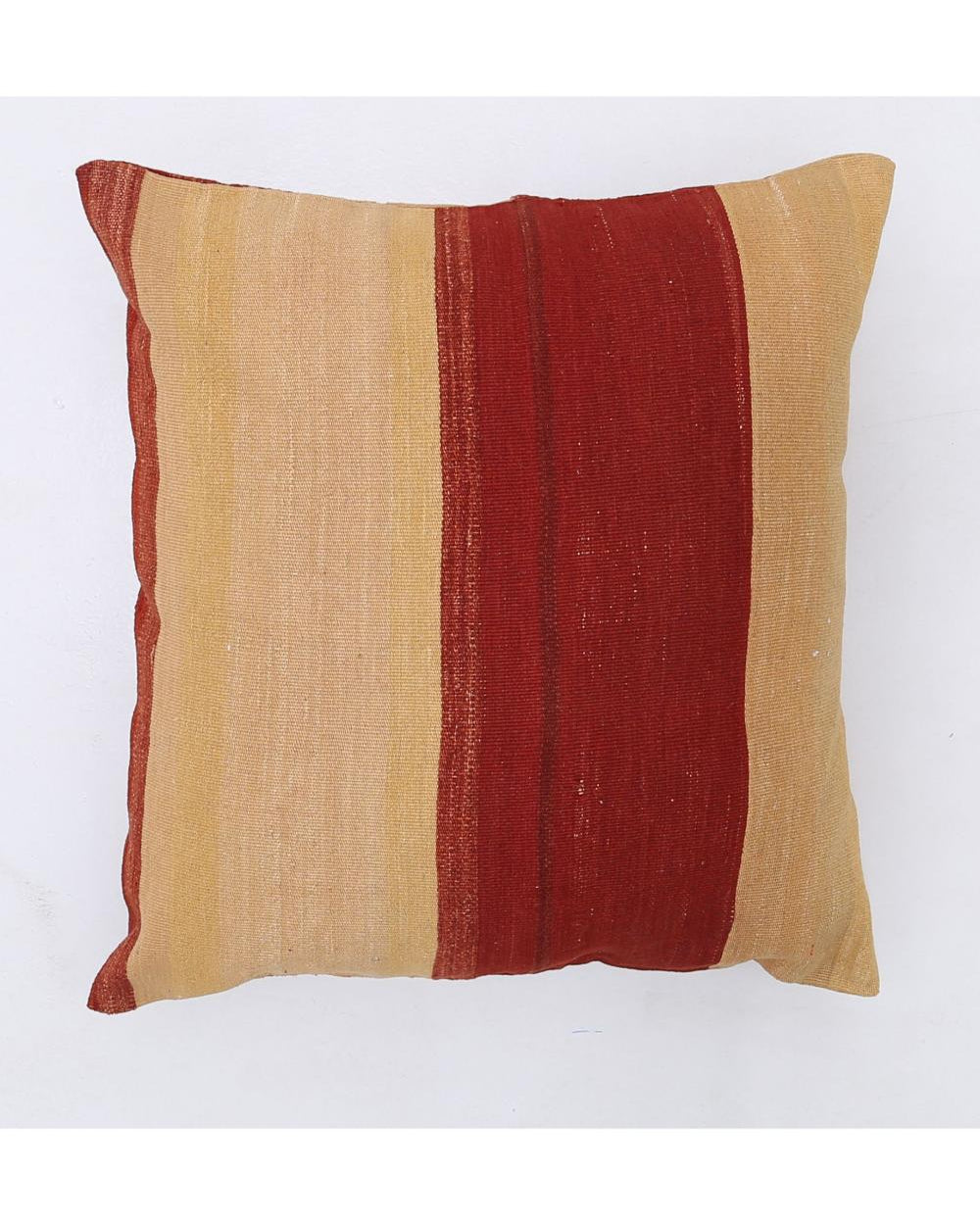Hand Woven Modern Stripe Wool Pillow - 2'5'' x 2'5''