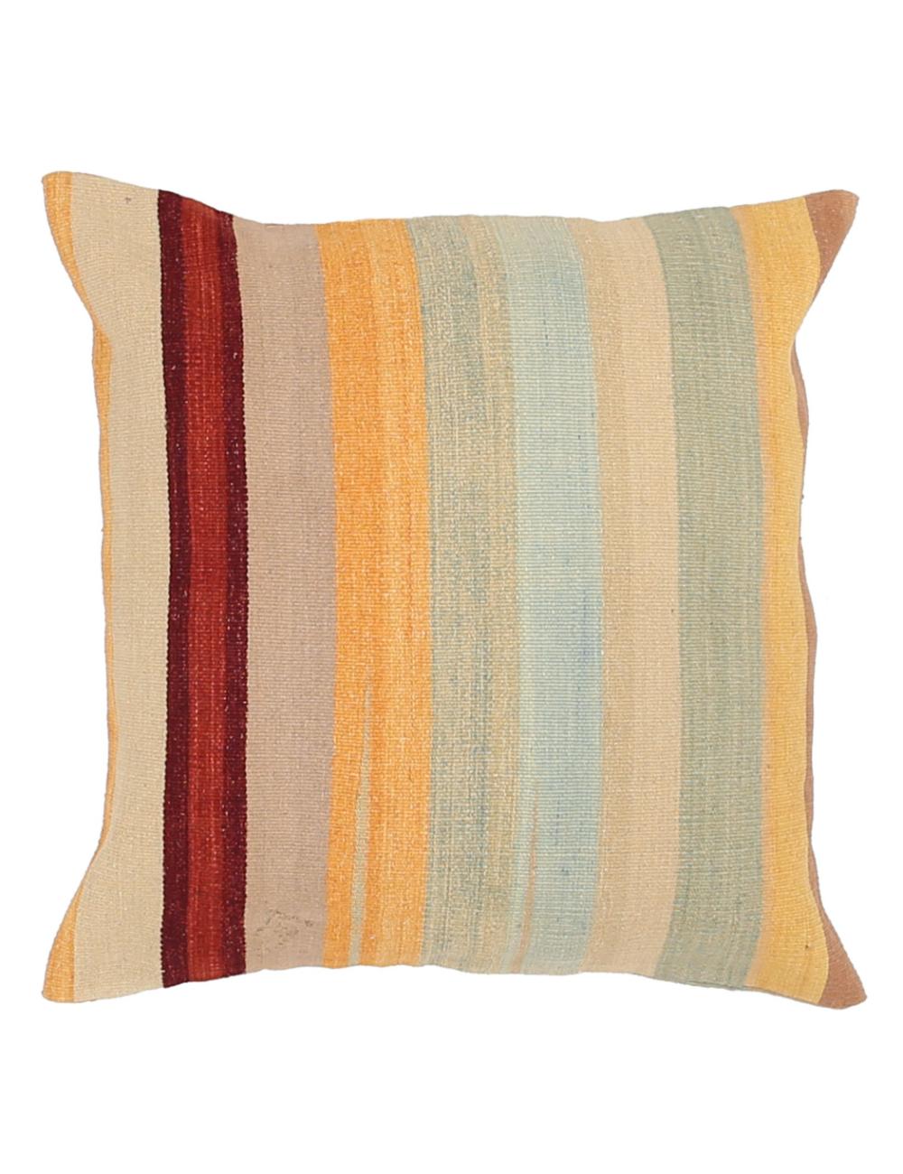Hand Woven Modern Stripe Wool Pillow - 2&#39;5&#39;&#39; x 2&#39;5&#39;&#39; Arteverk Arteverk Rugs