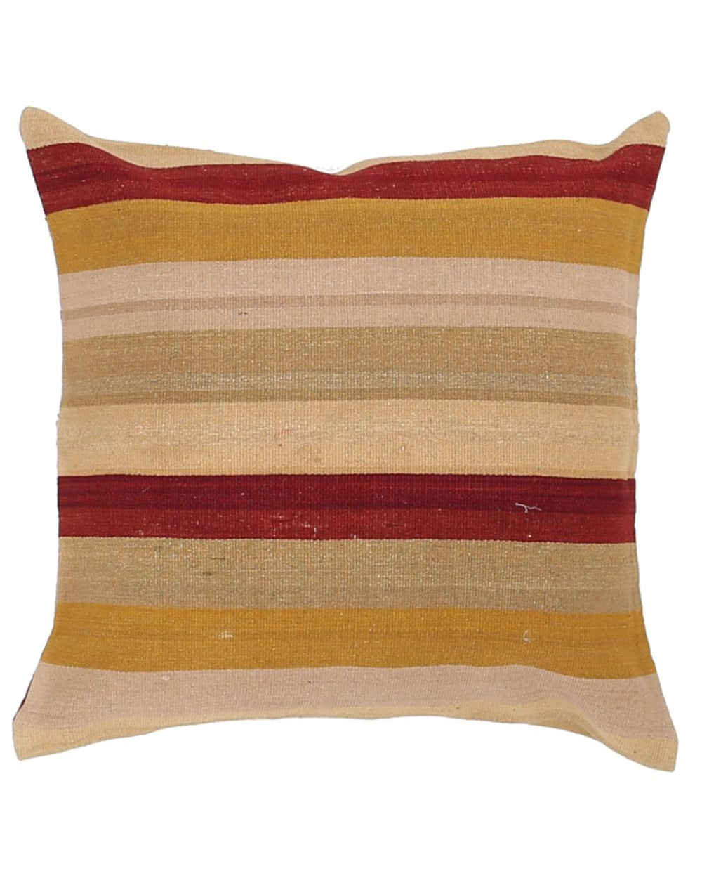 Hand Woven Modern Stripe Wool Pillow - 2'5'' x 2'5''