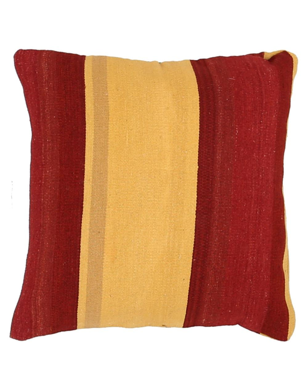 Hand Woven Modern Stripe Wool Pillow - 2'5'' x 2'5''
