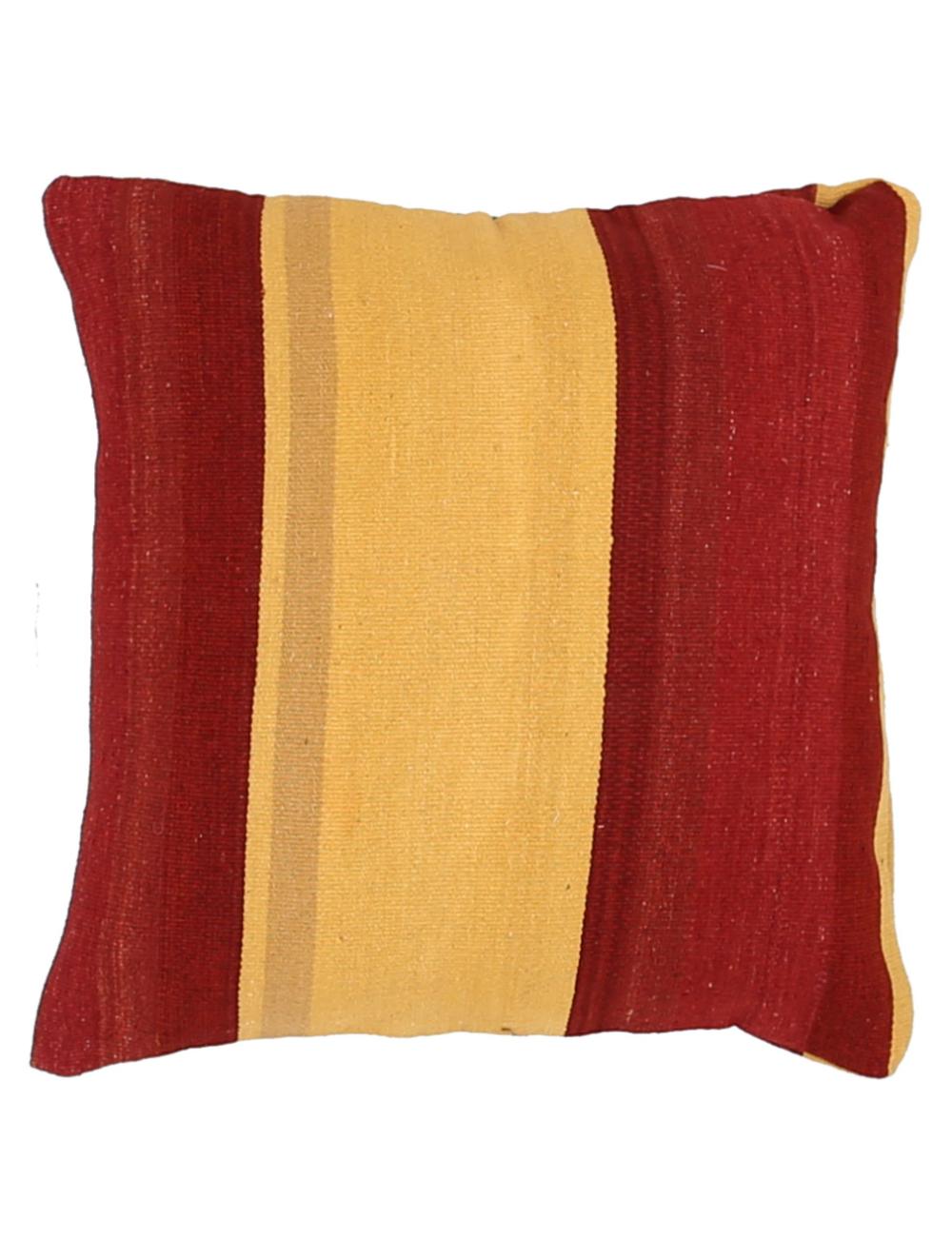 Hand Woven Modern Stripe Wool Pillow - 2'5'' x 2'5'' Arteverk Arteverk Rugs