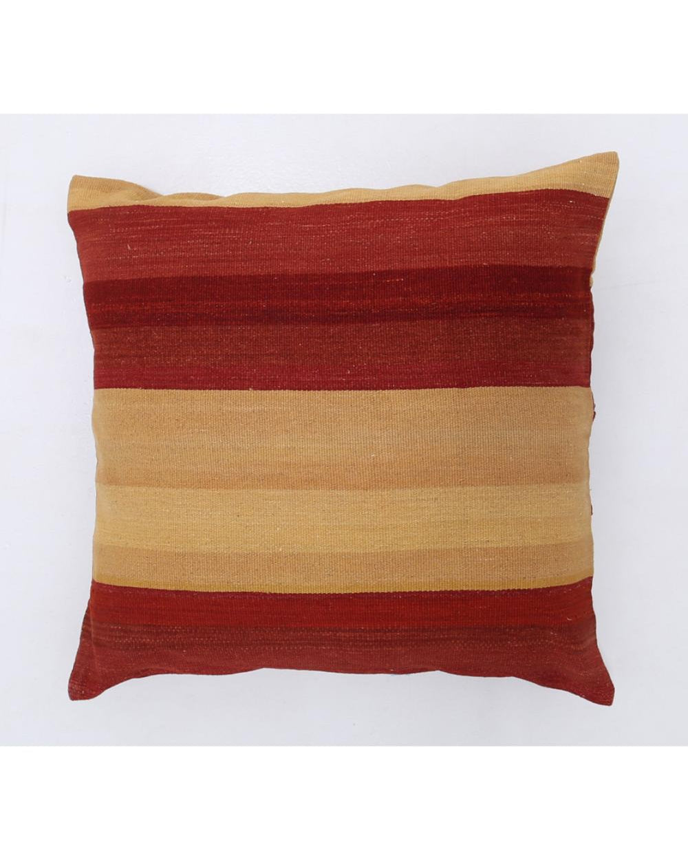 Hand Woven Modern Stripe Wool Pillow - 2'5'' x 2'5''