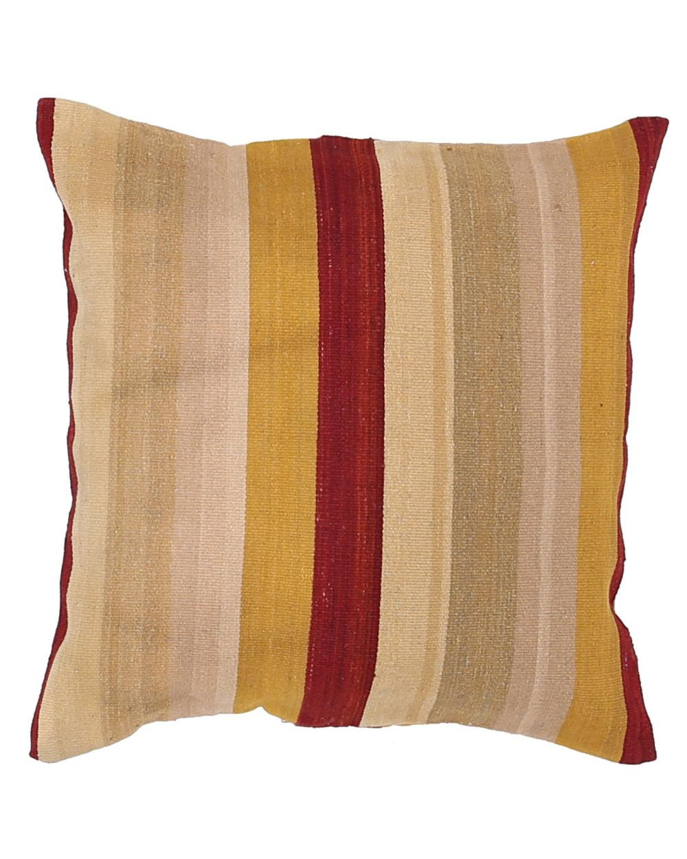 Hand Woven Modern Stripe Wool Pillow - 2'5'' x 2'5''