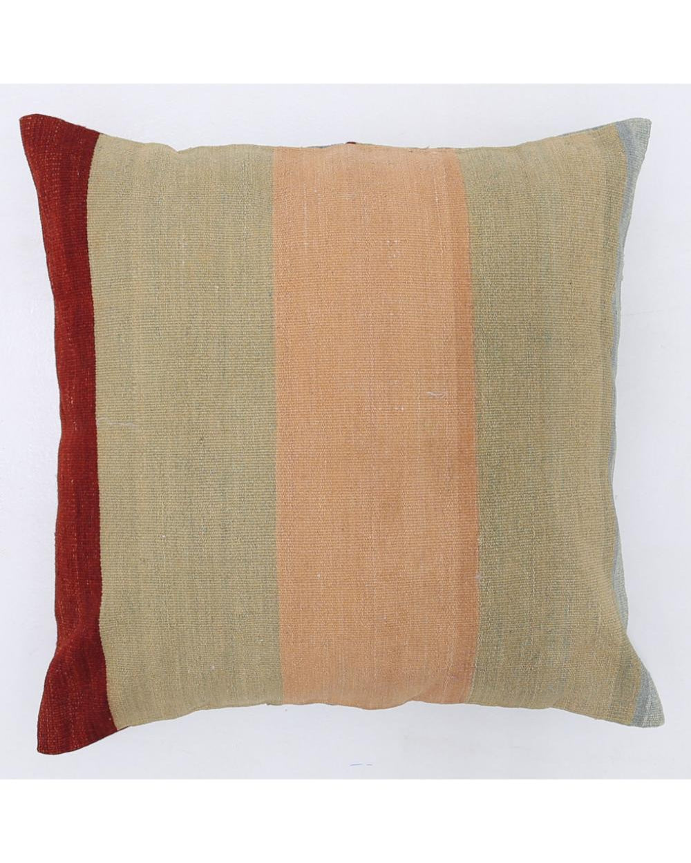 Hand Woven Modern Stripe Wool Pillow - 2'5'' x 2'5''