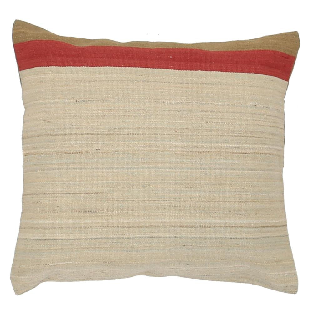 Hand Woven Modern Stripe Wool Pillow - 2'5'' x 2'5''