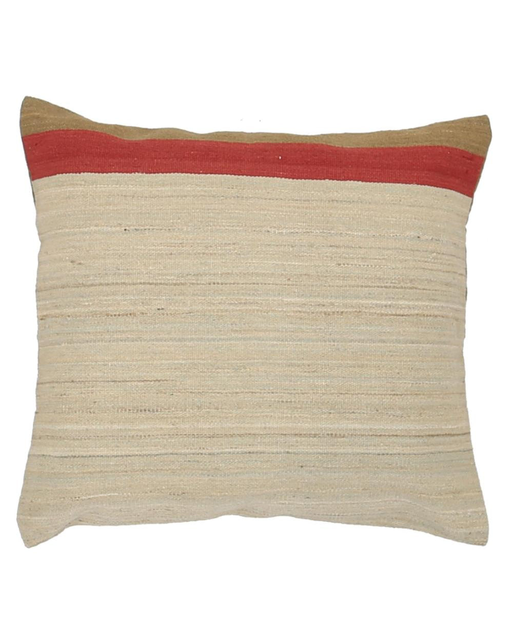 Hand Woven Modern Stripe Wool Pillow - 2'5'' x 2'5''