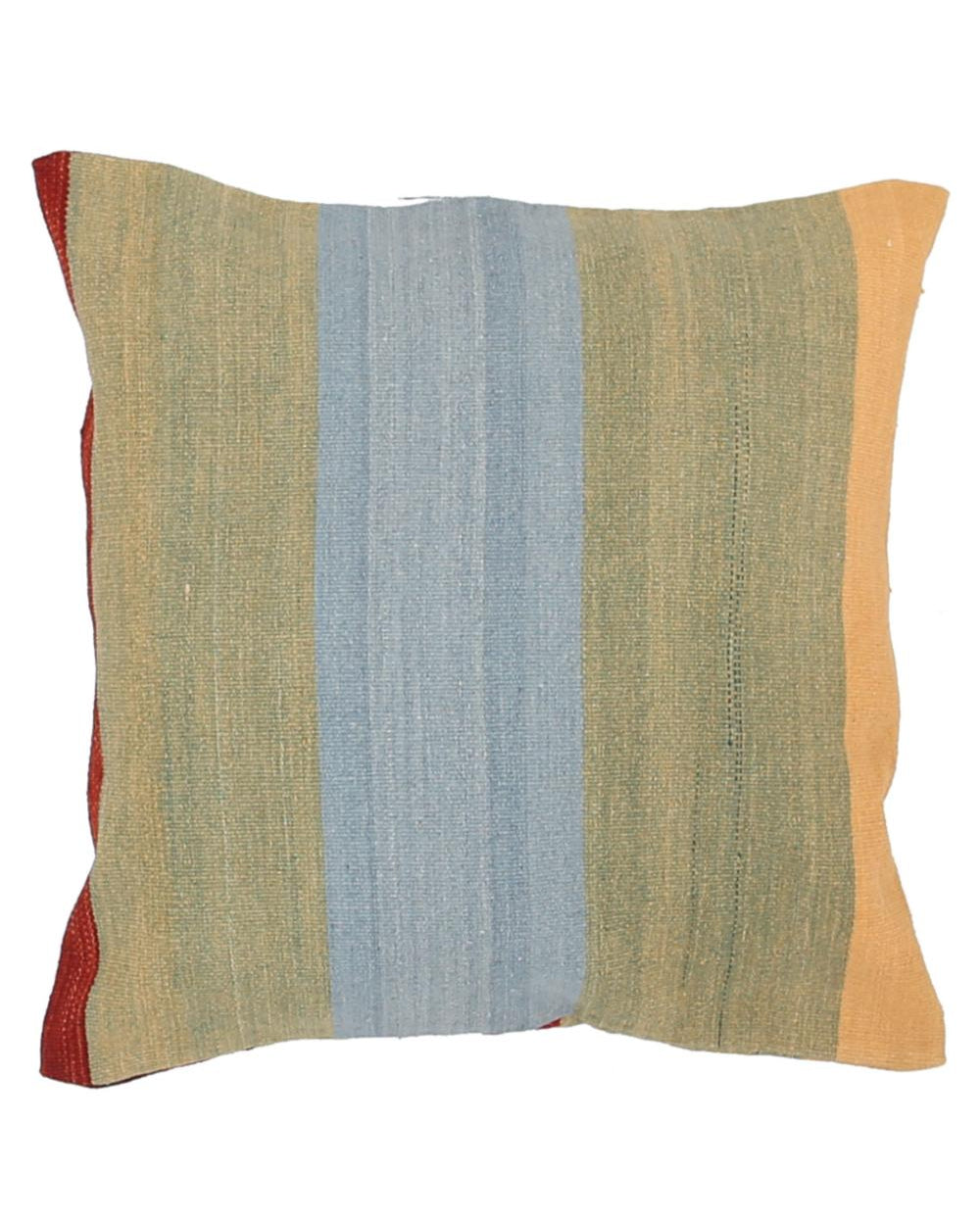 Hand Woven Modern Stripe Wool Pillow - 2'5'' x 2'5''