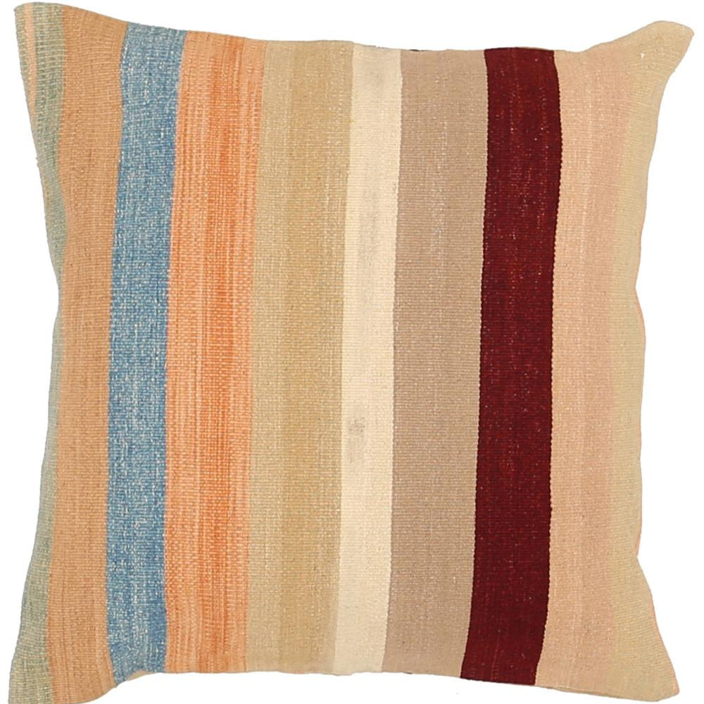 Hand Woven Modern Stripe Wool Pillow - 2'5'' x 2'5''