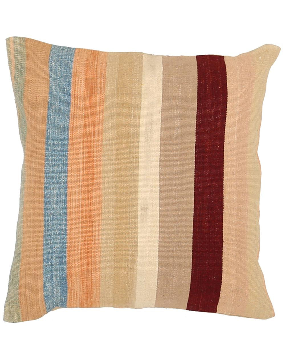 Hand Woven Modern Stripe Wool Pillow - 2'5'' x 2'5''
