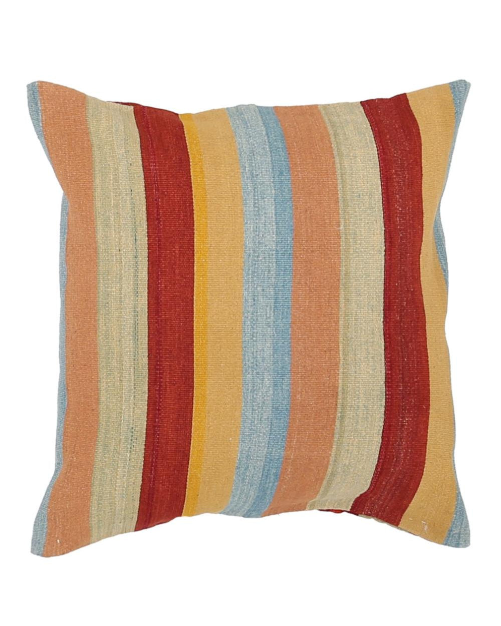 Hand Woven Modern Stripe Wool Pillow - 2'5'' x 2'5''