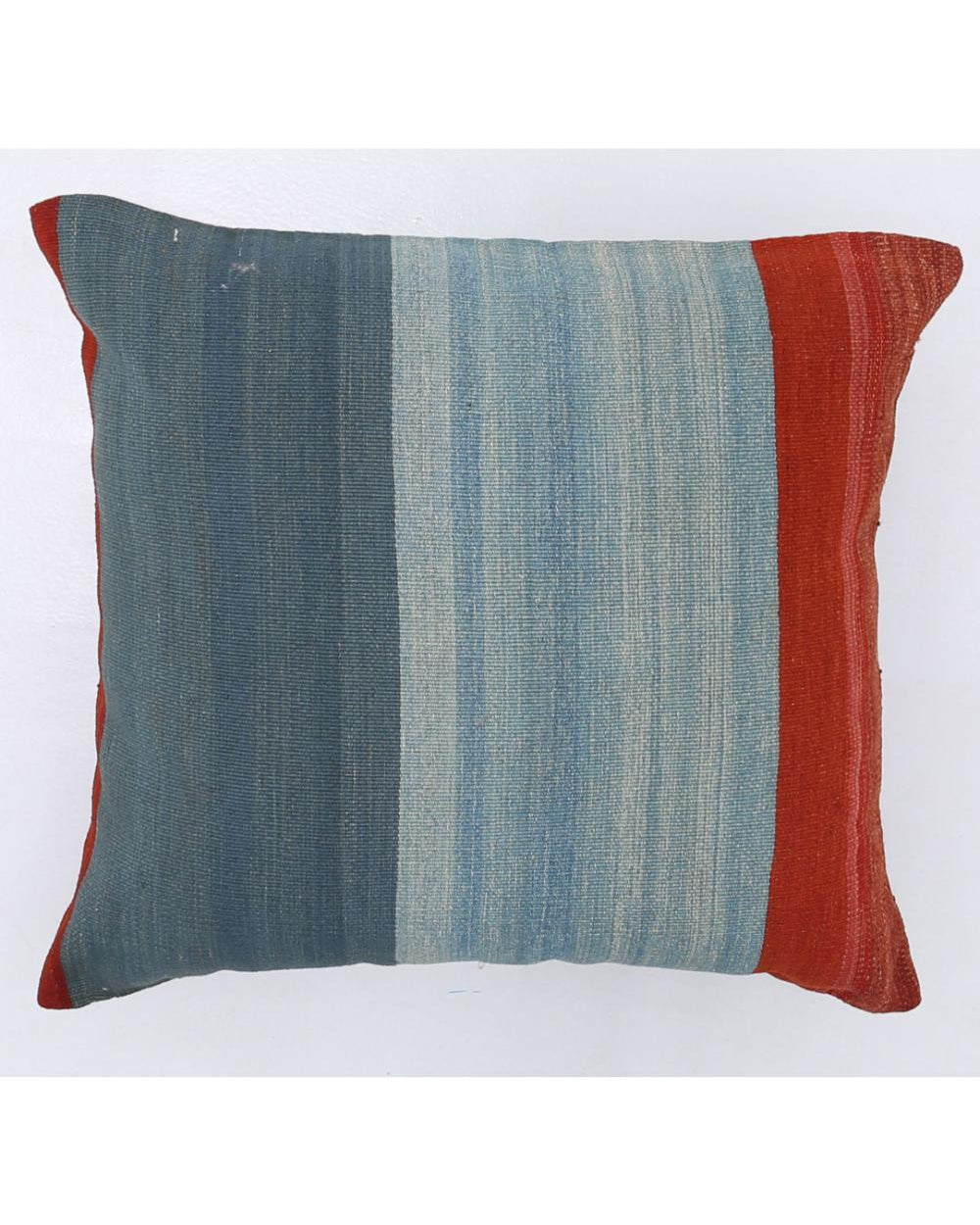 Hand Woven Modern Stripe Wool Pillow - 2'5'' x 2'5''