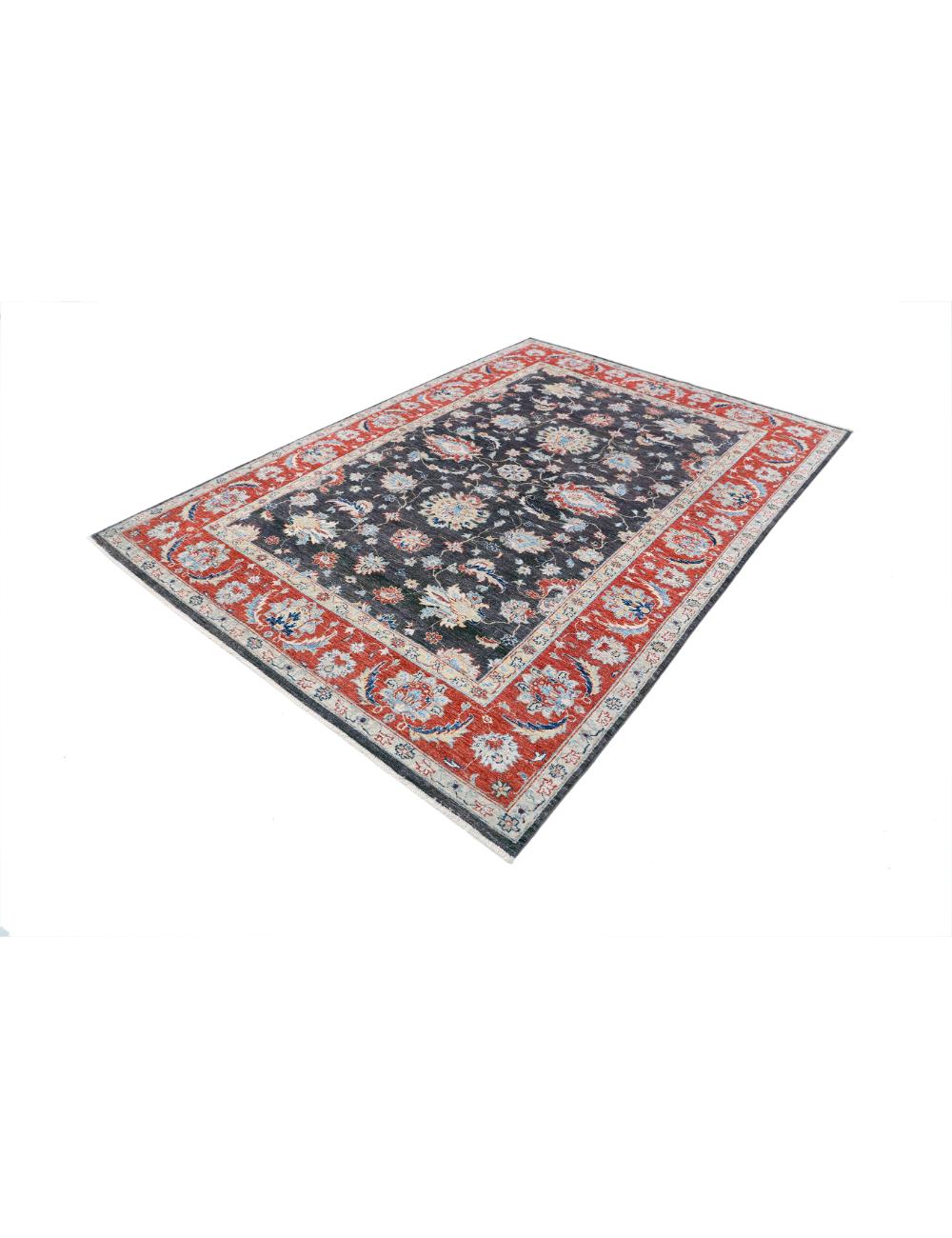 Hand Knotted Sultanabad Wool Rug - 6'4'' x 9'2'' Arteverk Arteverk Rugs