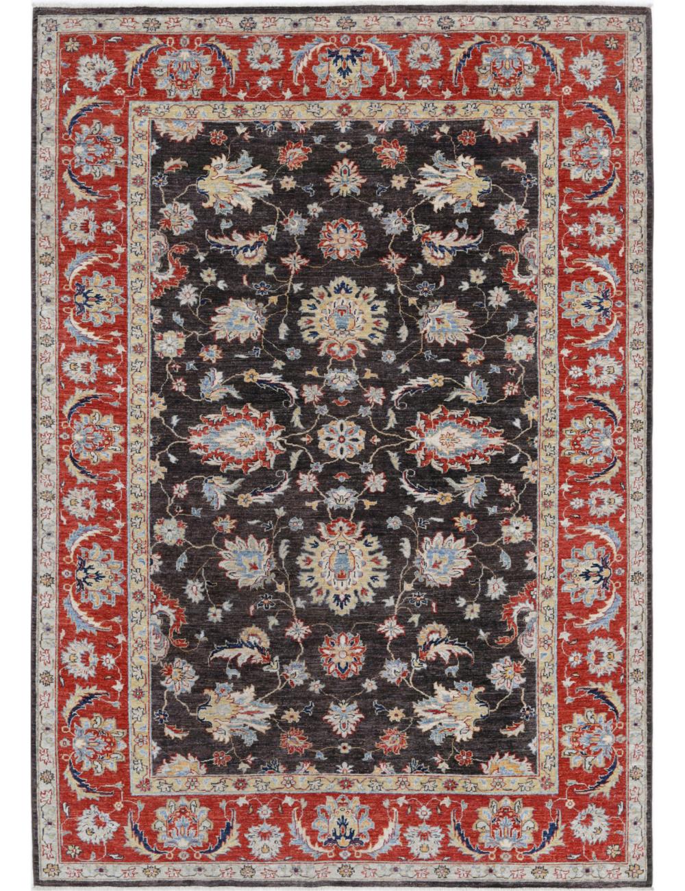 Hand Knotted Sultanabad Wool Rug - 6&#39;4&#39;&#39; x 9&#39;2&#39;&#39;