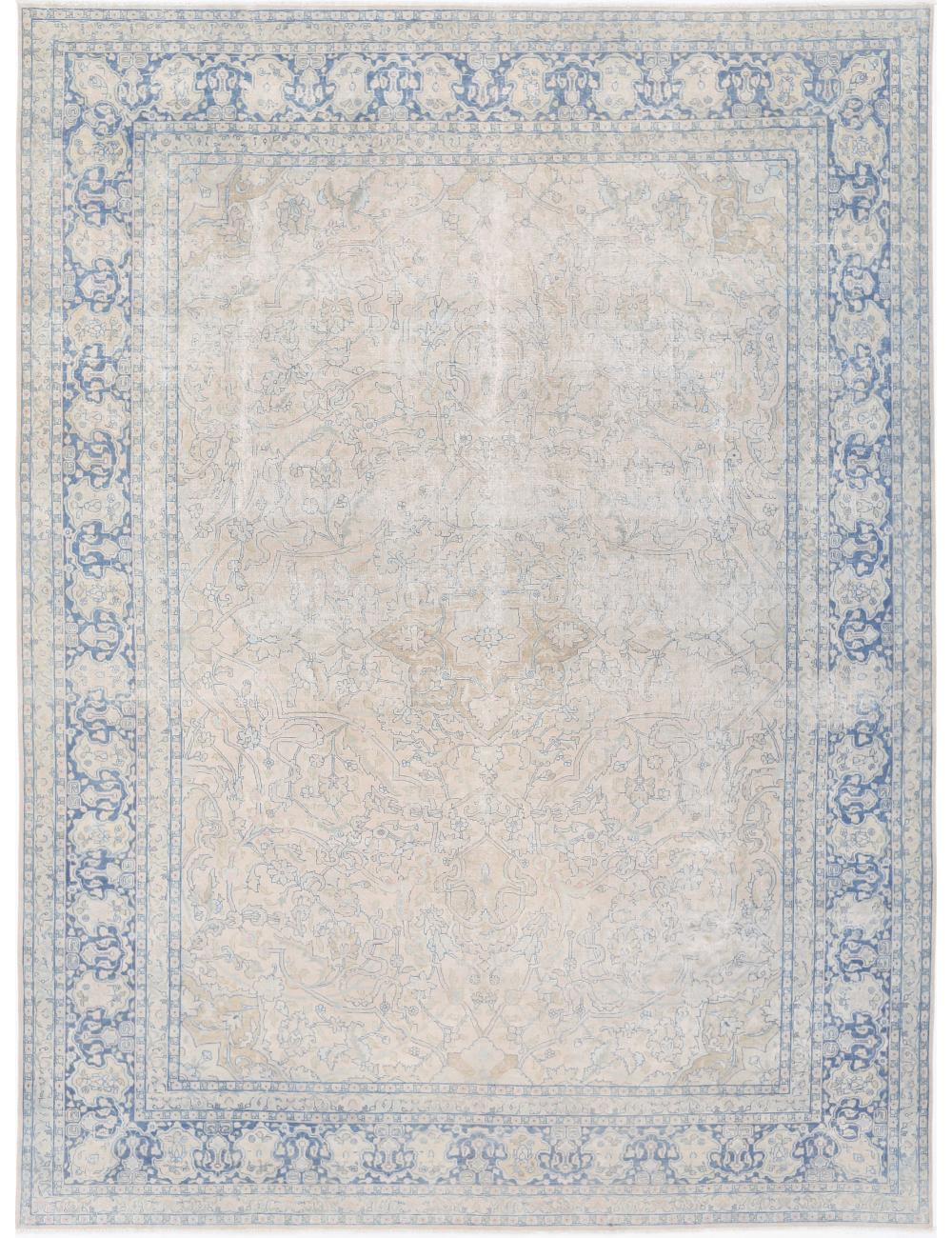 Hand Knotted Vintage Persian Tabriz Wool Rug - 10&#39;9&#39;&#39; x 14&#39;4&#39;&#39; Arteverk Arteverk Rugs