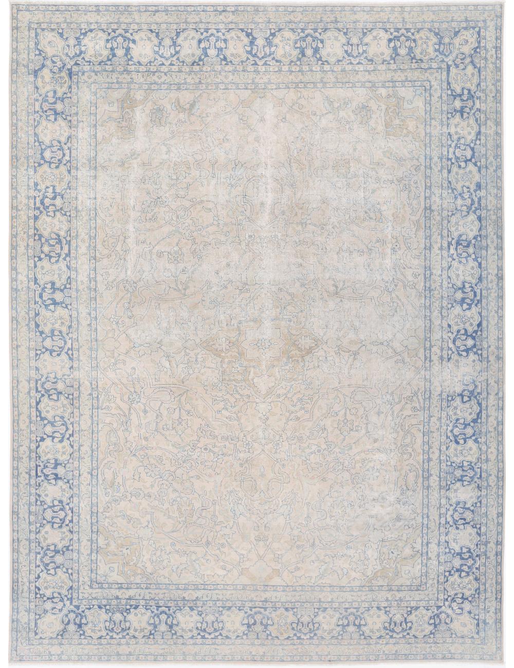 Hand Knotted Vintage Wool Rug - 10'9'' x 14'4''