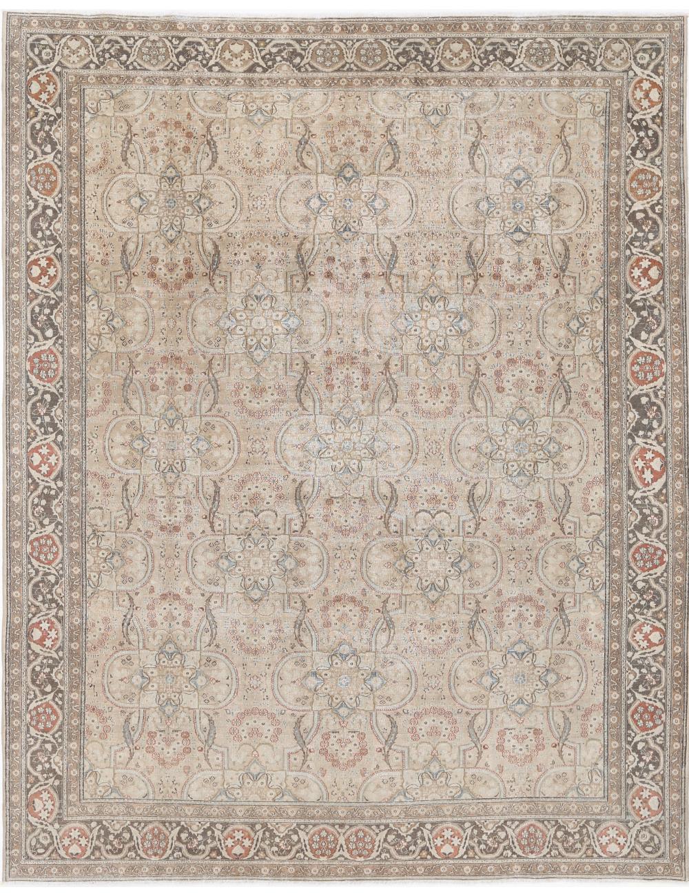 Hand Knotted Vintage Wool Rug - 9'11'' x 12'9''