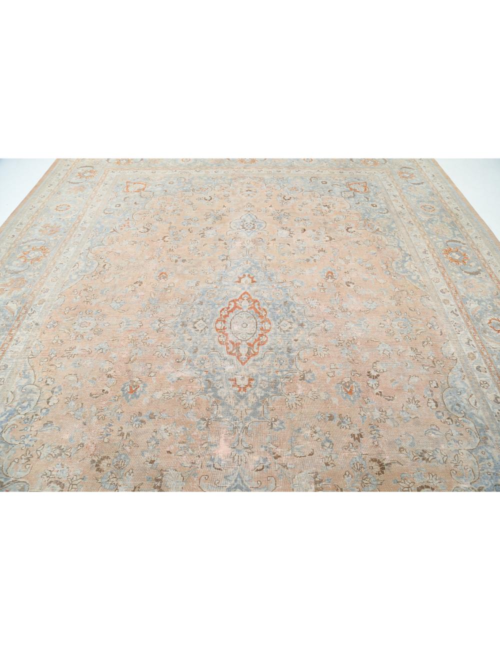 Hand Knotted Vintage Persian Tabriz Wool Rug - 11'2'' x 14'1'' Arteverk Arteverk Rugs