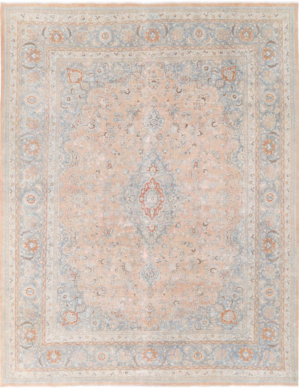 Hand Knotted Vintage Wool Rug - 11'2'' x 14'1''
