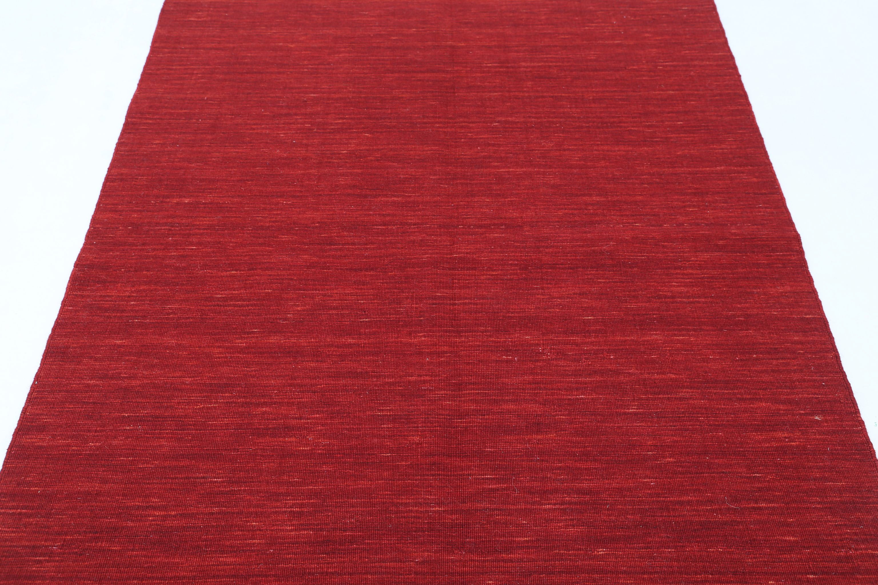 Alfombra moderna de lana maciza hecha a mano - 4'6'' x 6'3''