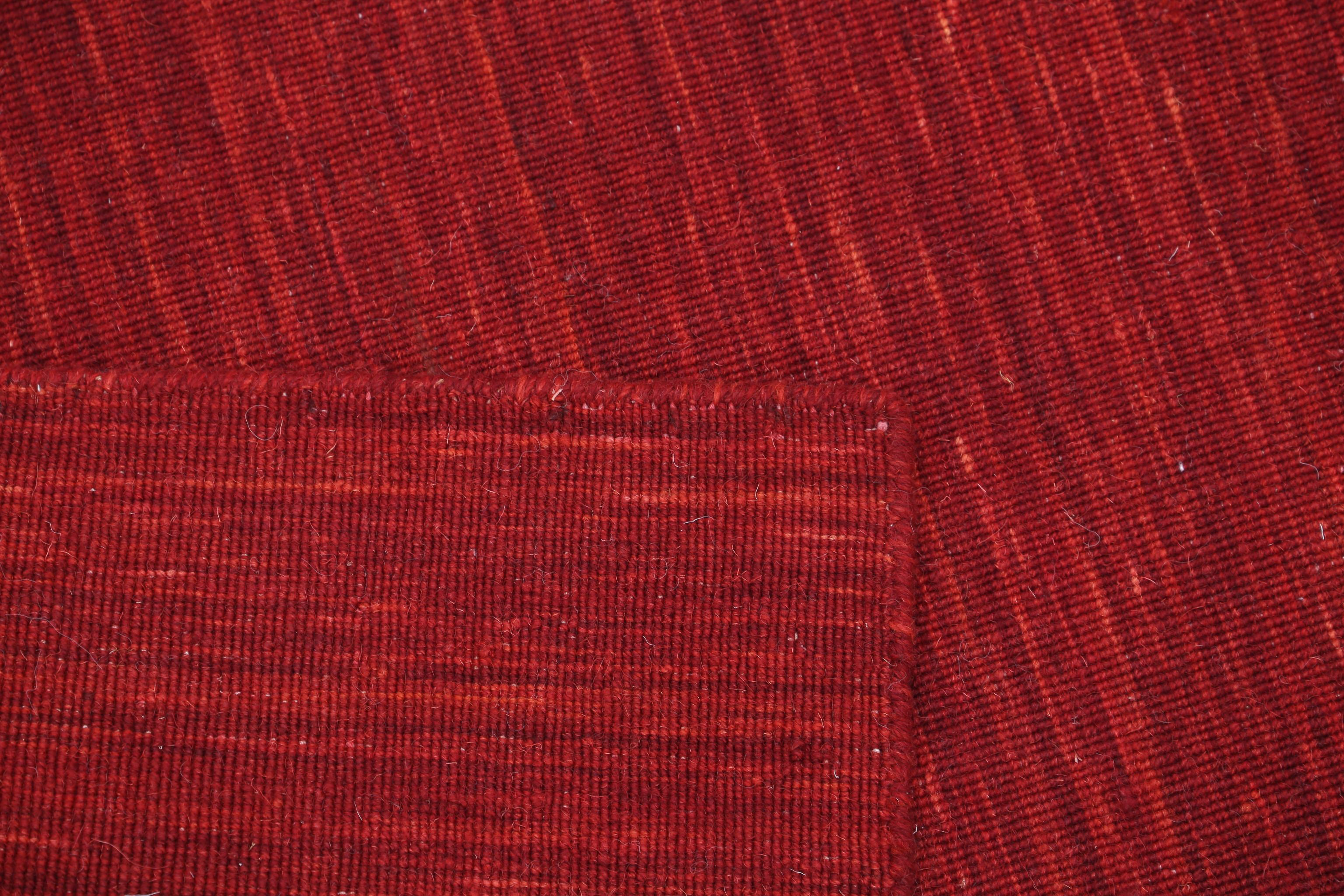 Alfombra moderna de lana maciza hecha a mano - 4'6'' x 6'3''