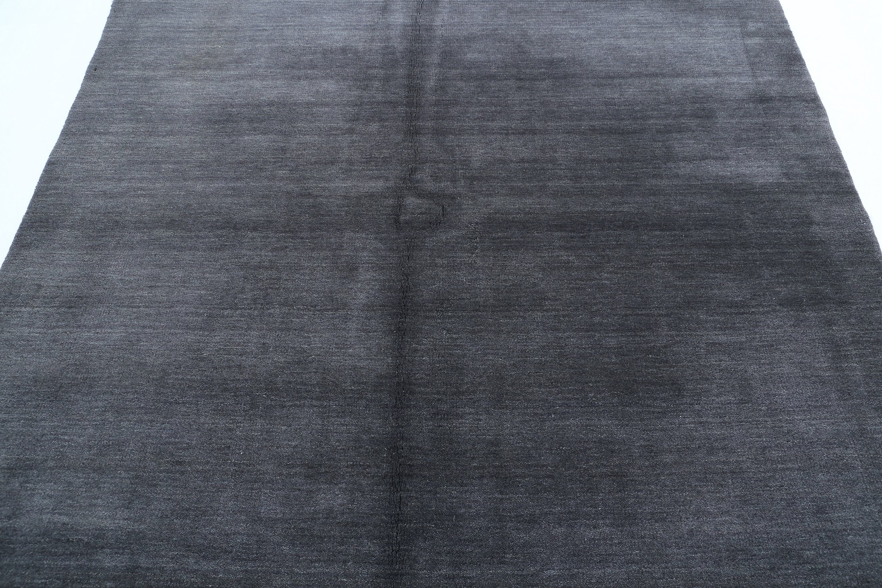 Hand Made Modern Solid Wool Rug - 6'6'' x 6'6''